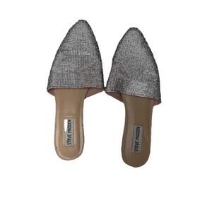 Steve Madden Rhinestones bling Pointed Toe Slide Mule Flats Womens 8